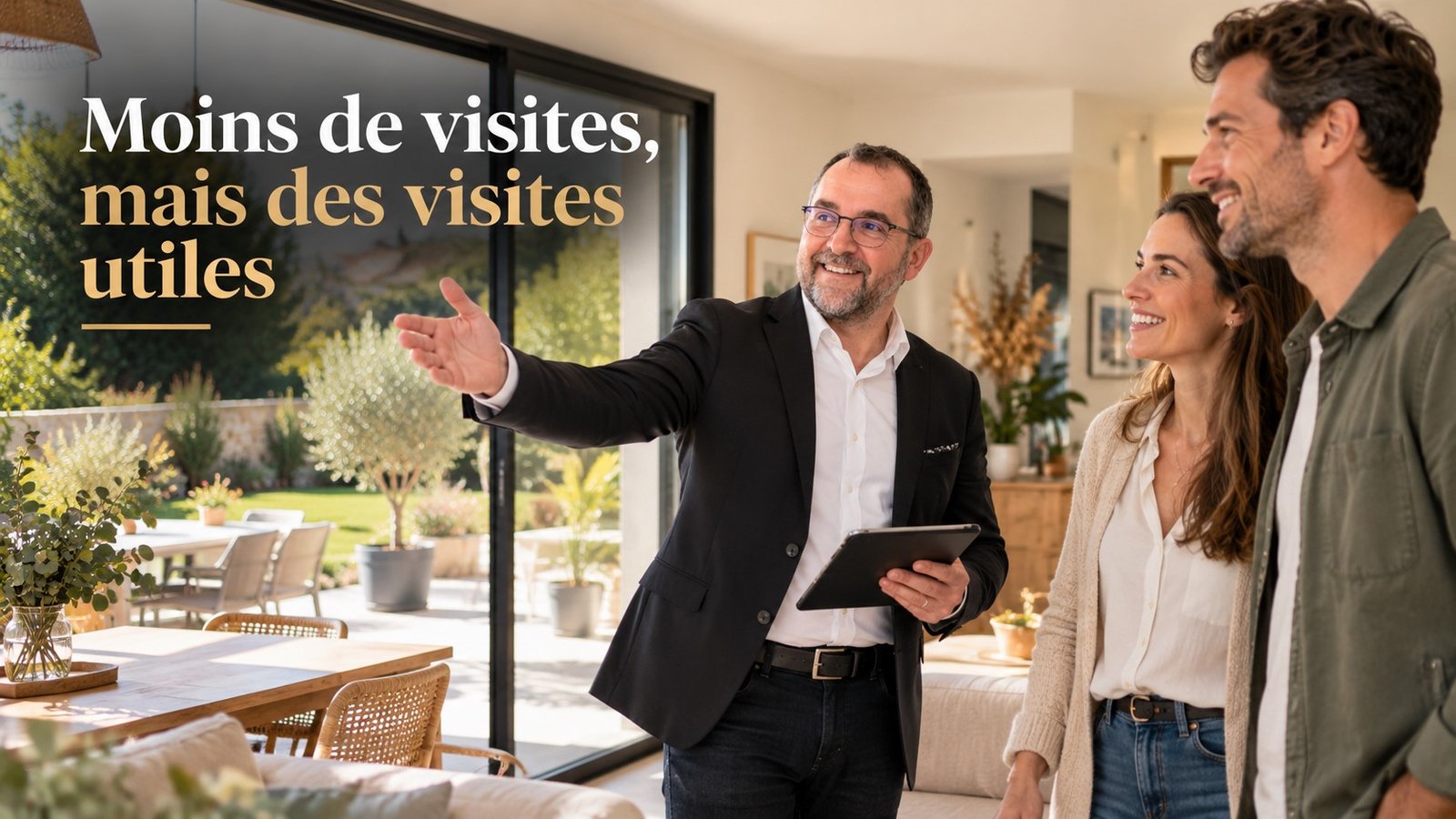 Visite d'une maison de plain-pied à Sainte-Soulle avec un couple d'acquéreurs