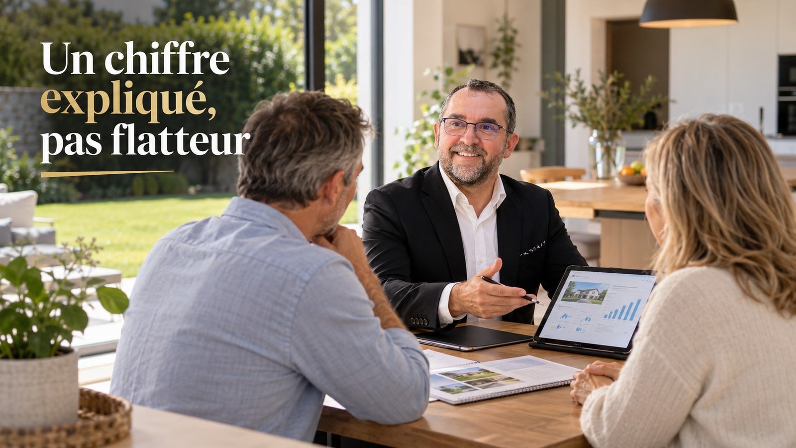 Frédéric Garey explique son estimation à des propriétaires de Sainte-Soulle